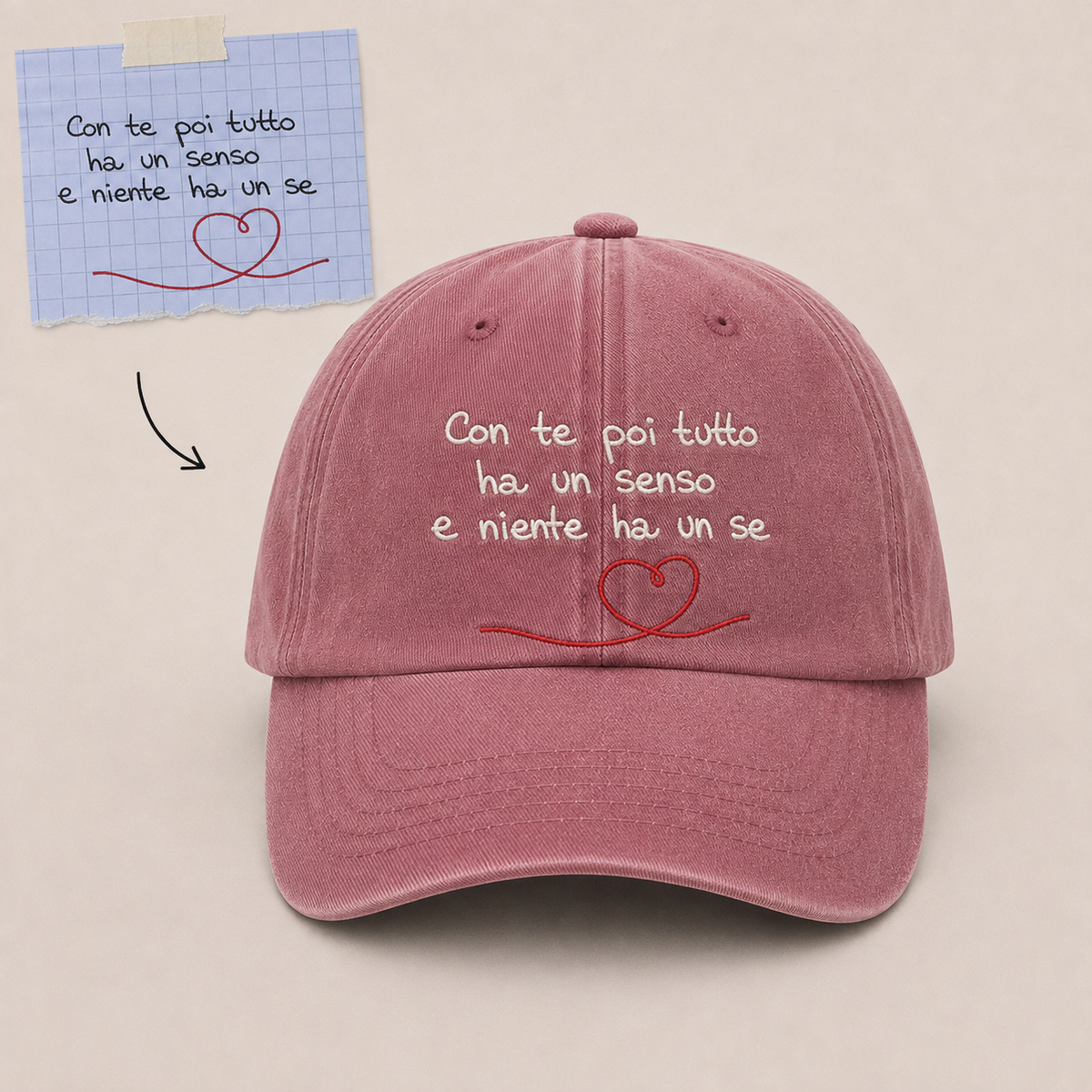 Cappello Ricamato - Personalizza con la tua calligrafia